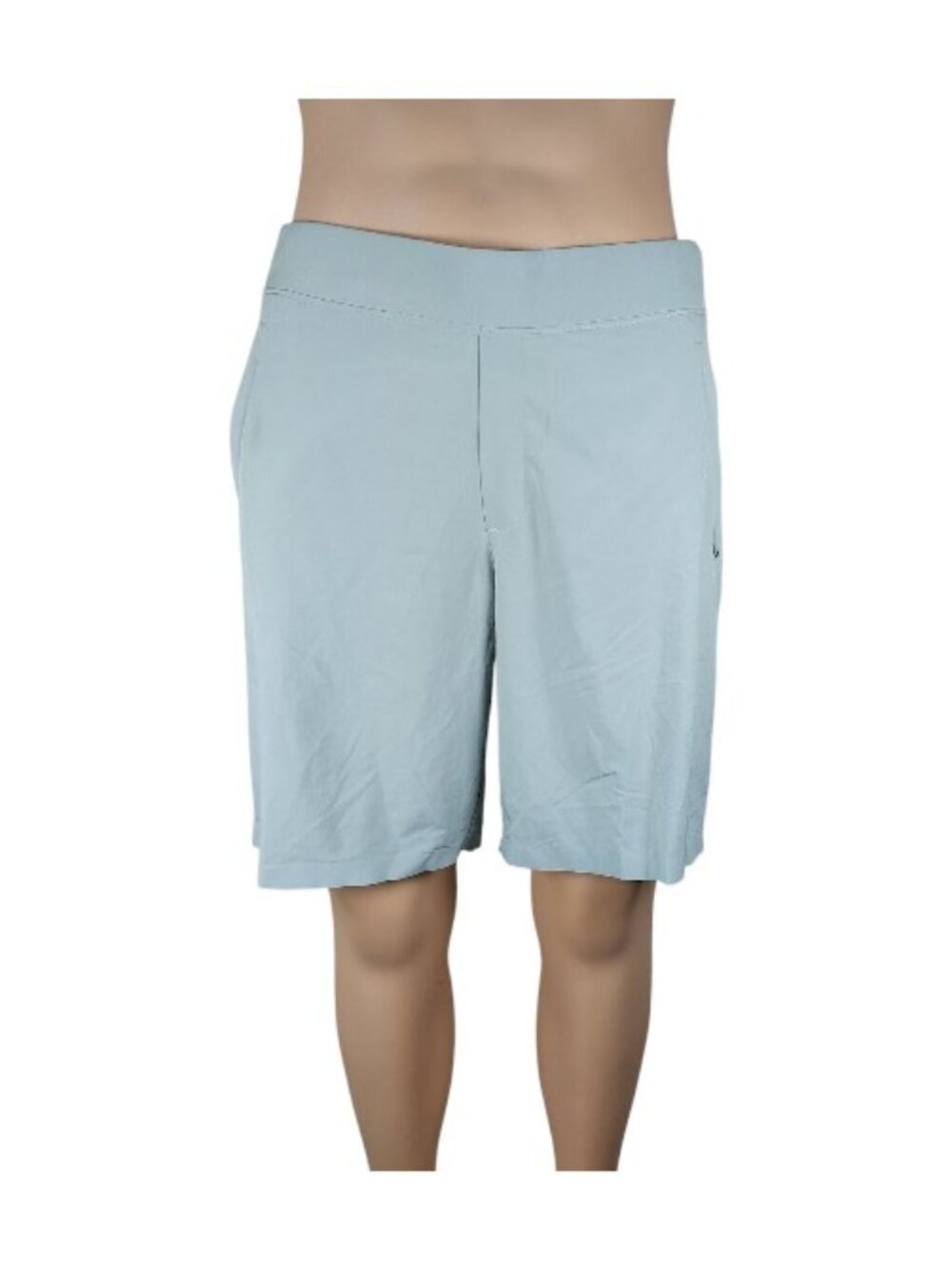 Athleta Men's Mint Blue Elastic Waist Flat Front Casual Training Shorts Size 16